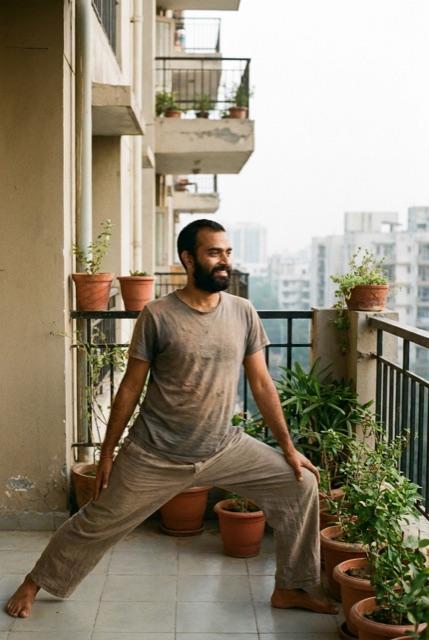 Balcony yoga